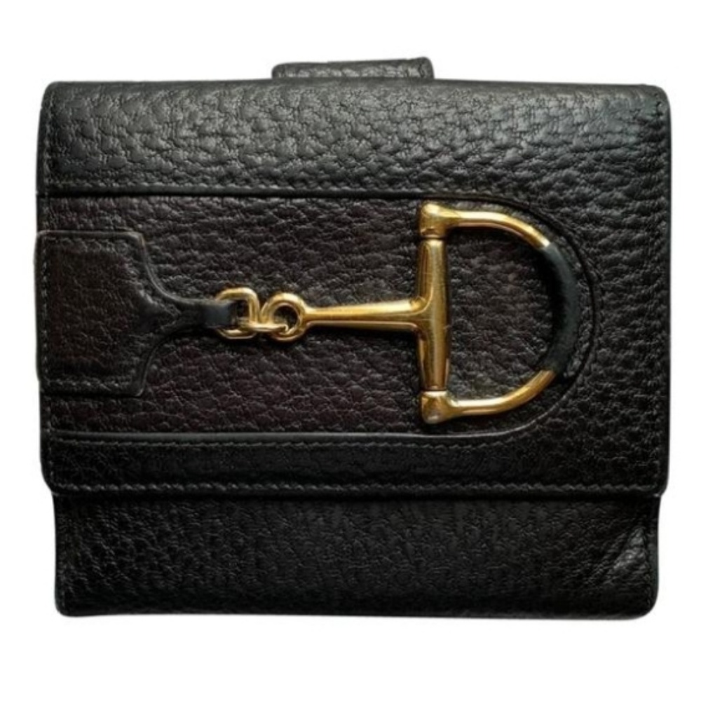Gucci black leather small wallet